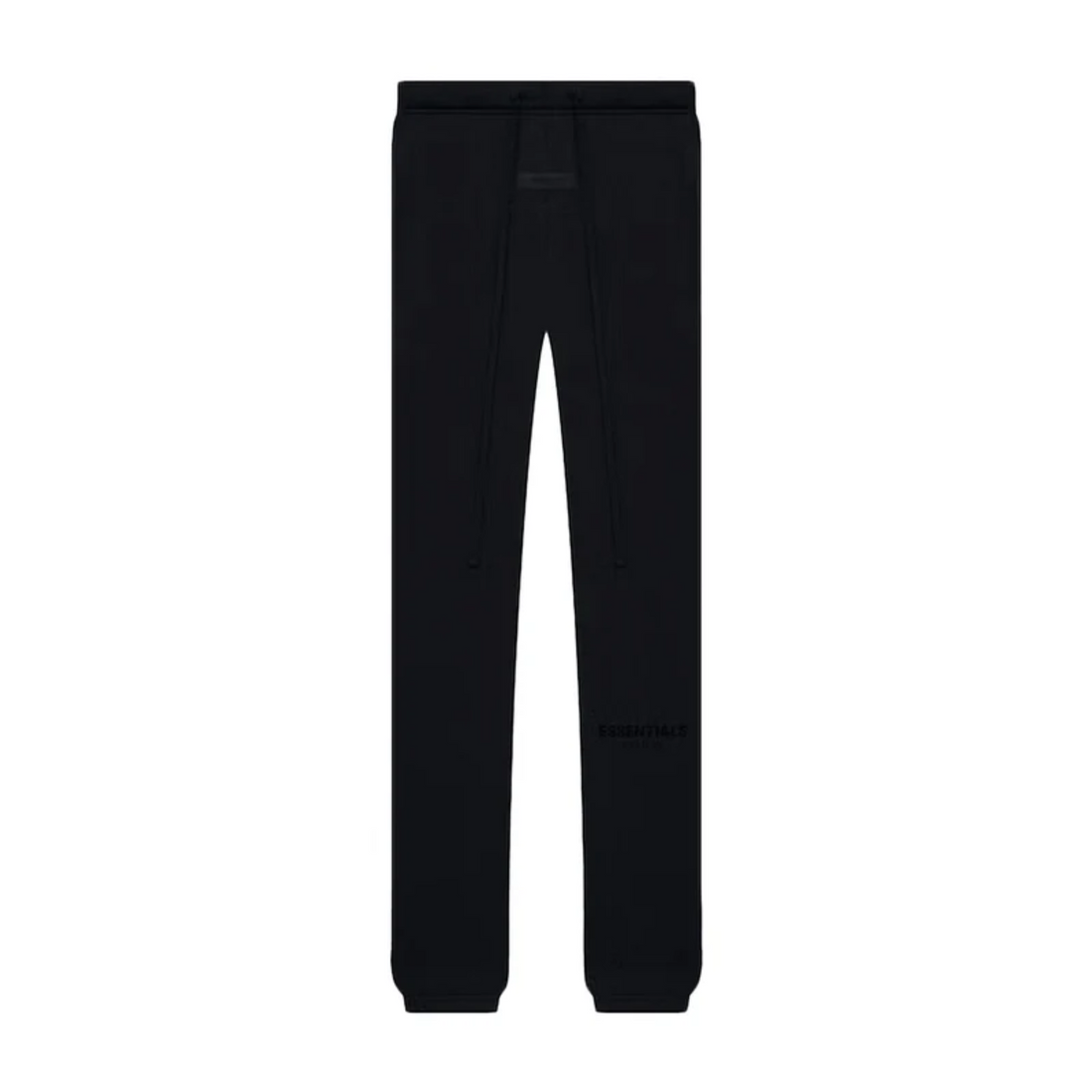 Fear of God Essentials sweatpants in limo black front view