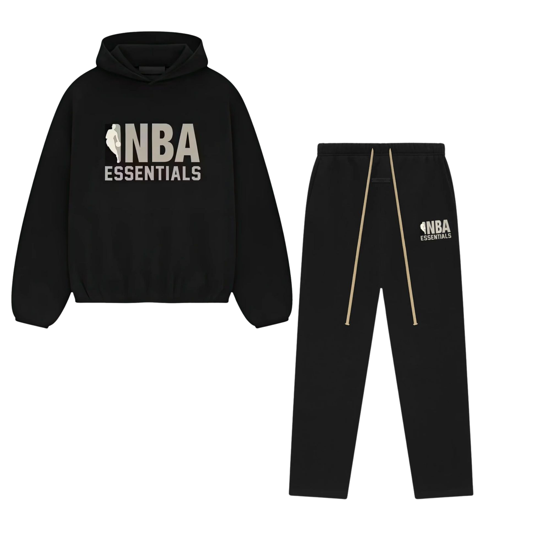 Fear of God Essentials NBA hoodie and sweatpants set in black grey