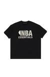 Fear of God Essentials NBA Black Grey Summer Set t-shirt in black front view