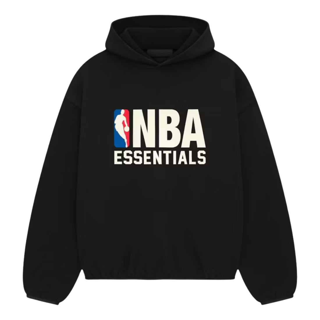 Fear of God Essentials NBA hoodie in black front view