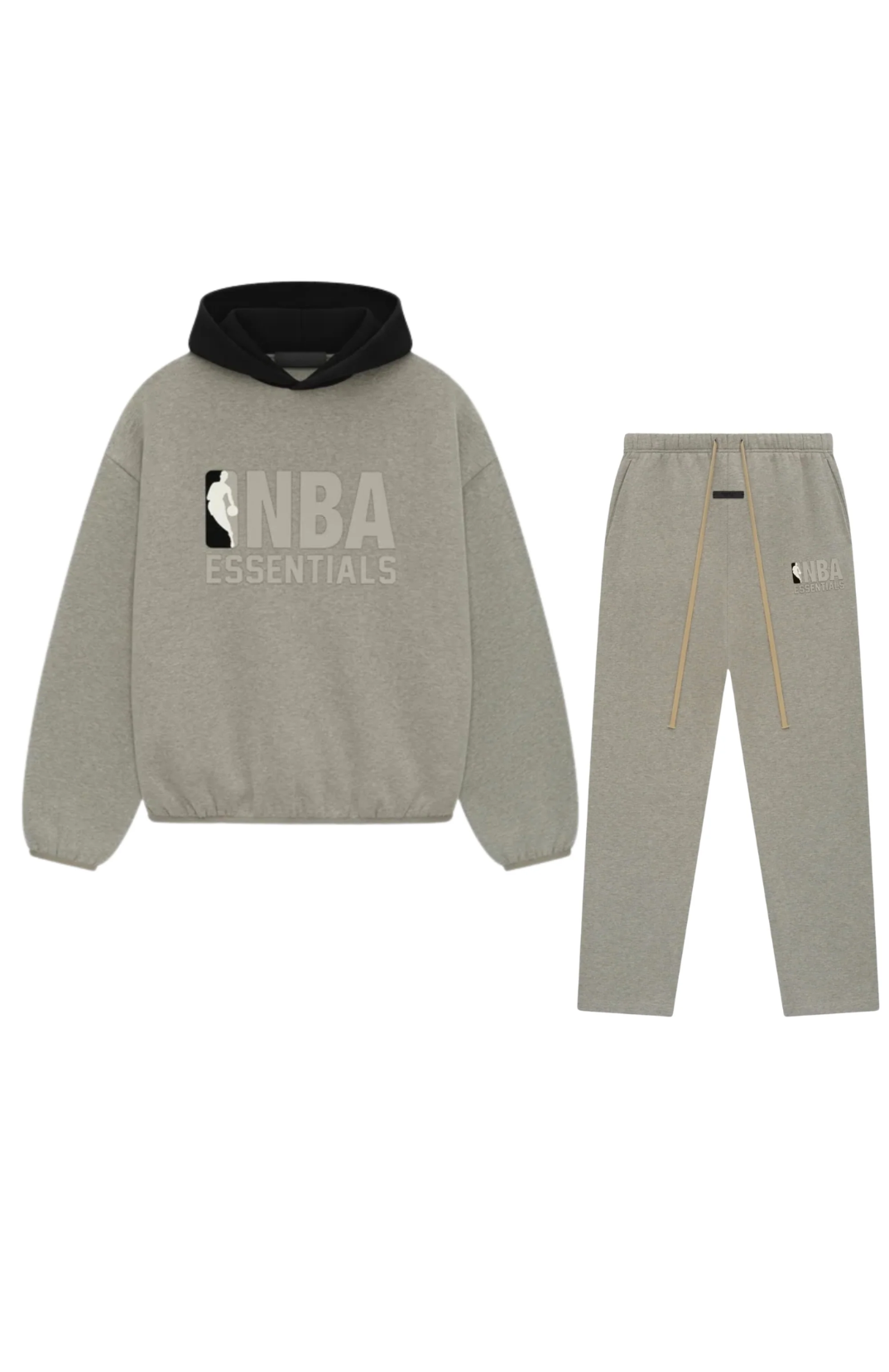 Fear of God ESSENTIALS NBA hoodie and sweatpants set in warm heather