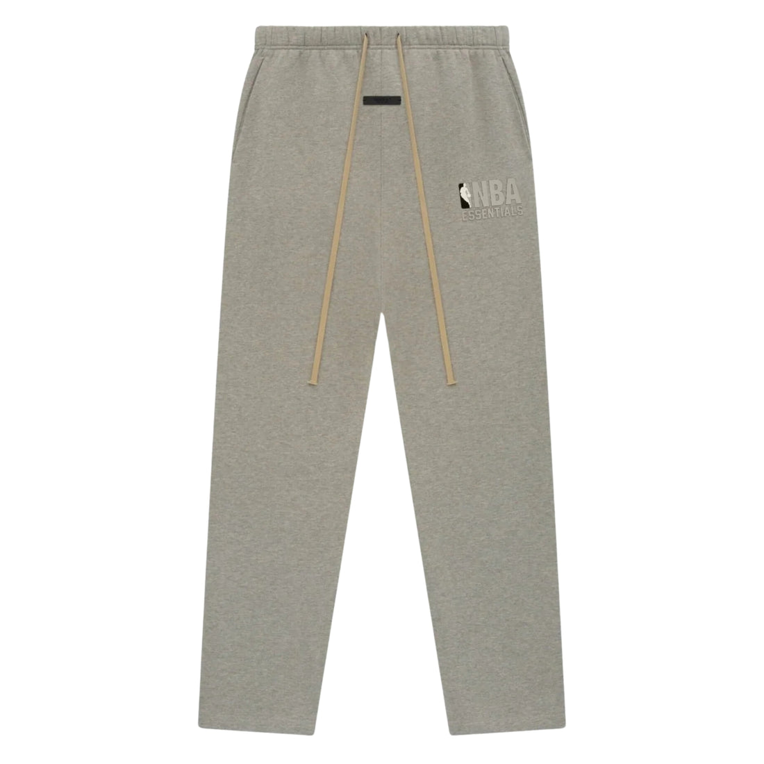 Fear of God Essentials NBA Warm Heather sweatpants in warm heather front view