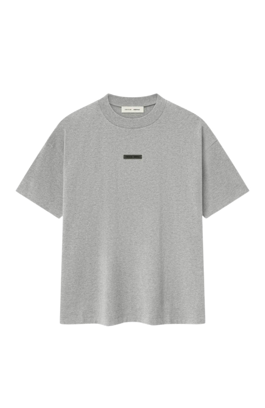 Fear of God Essentials SS25 Concrete Heather Summer t-shirt in concrete heather front view