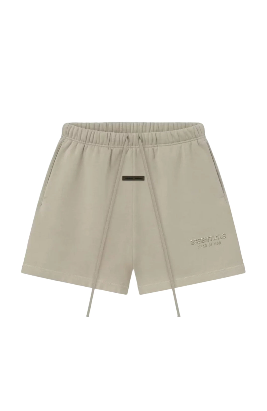 Fear of God Essentials SS25 Timber Summer shorts in timber front view