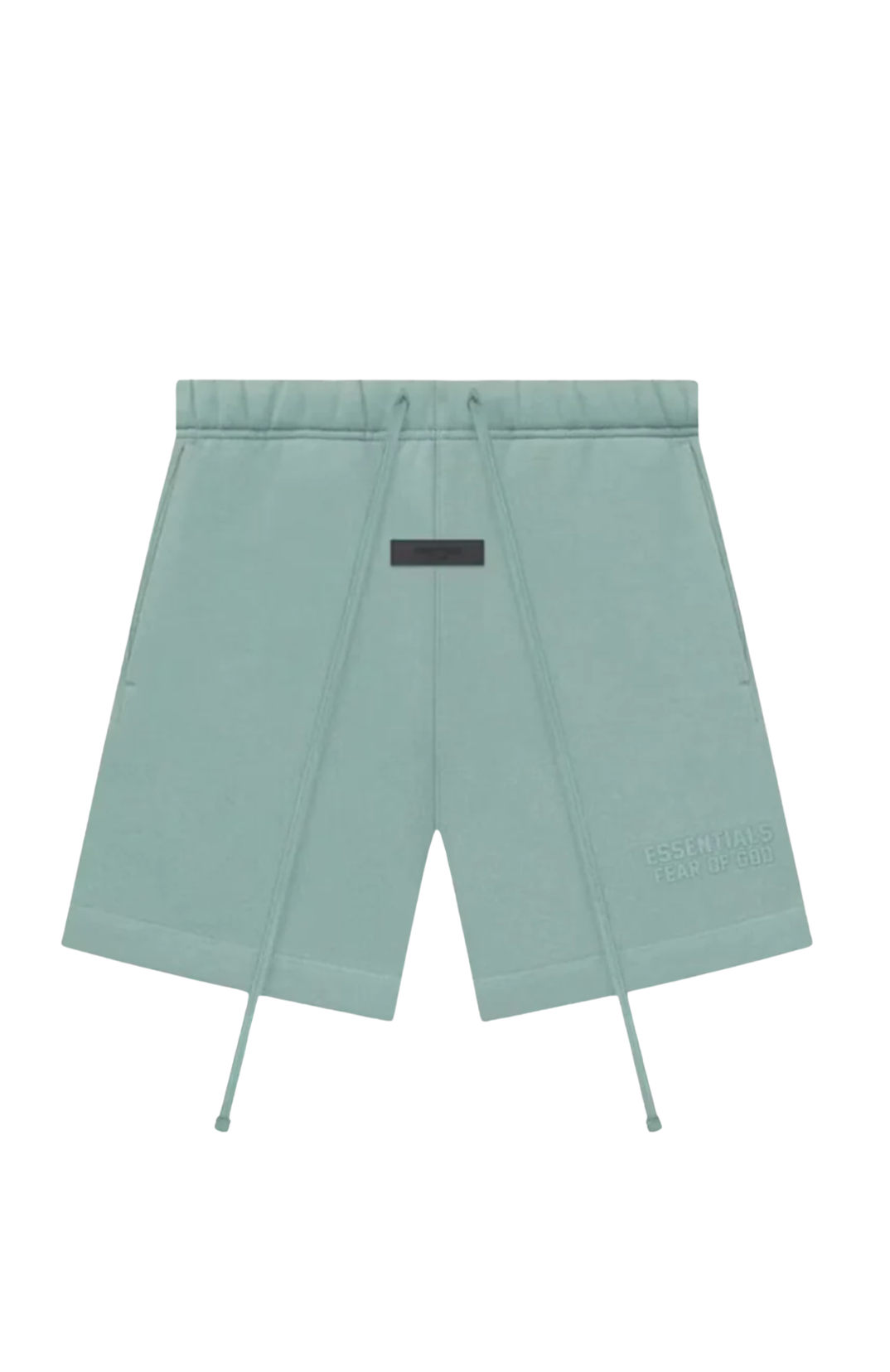 Fear of God Essentials Sycamore Summer shorts in green front view