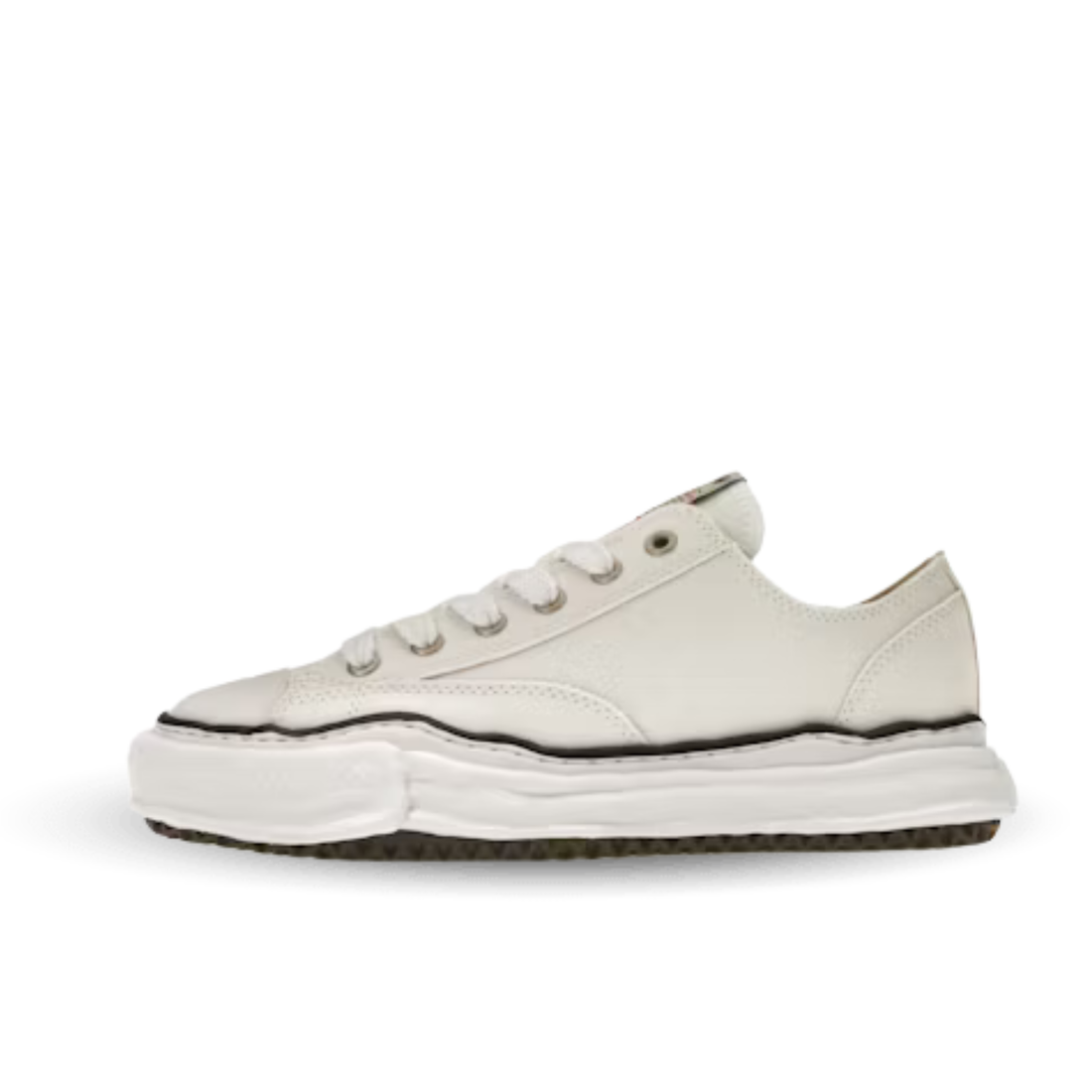 Maison Mihara Yasuhiro Peterson OG Sole Canvas Low White sneaker in white front view