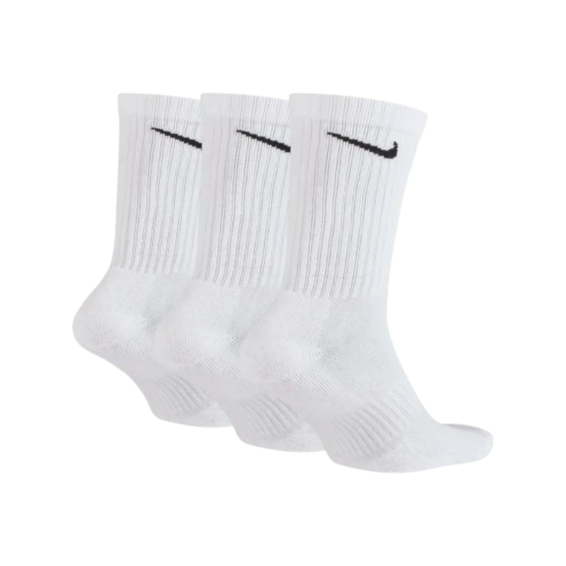 Nike Everyday Cushioned Sports Socks 3-Pack White back view