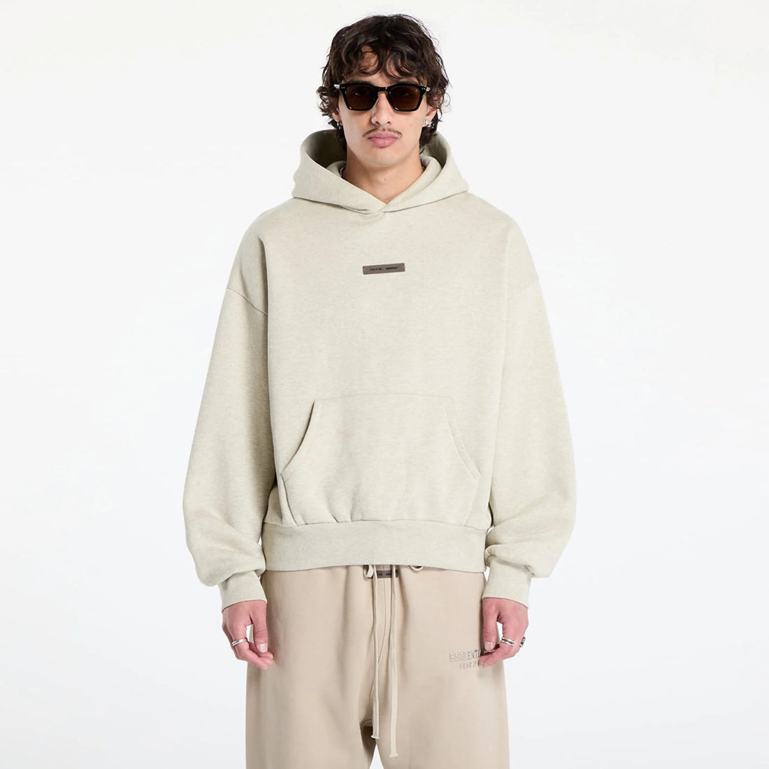 Fear of God Essentials Classic Hoodie Heather Stone