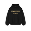 Fear of God Essentials FW24 Black Yellow State Hoodie