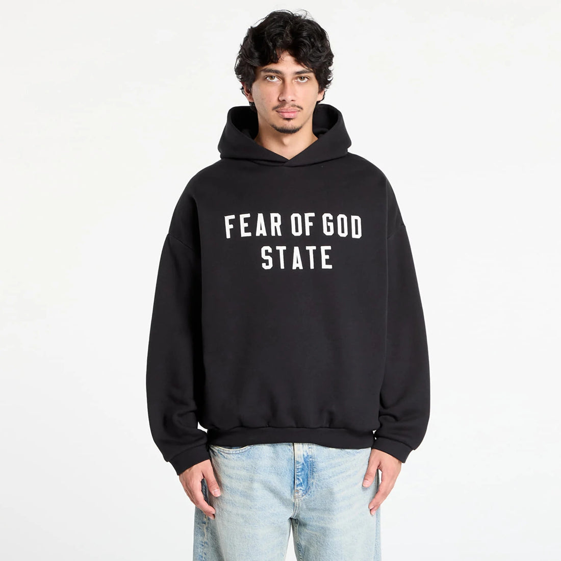 Fear of God Essentials 90's Fit Fleece Hoodie Jet Black