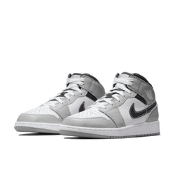 Air Jordan 1 Mid Light Smoke Grey Anthracite GS