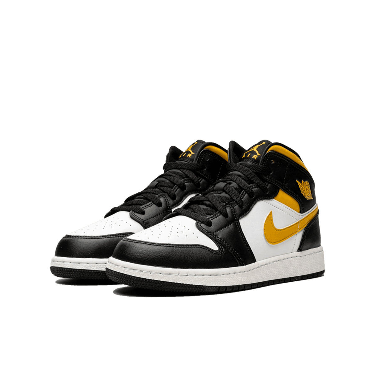 Air Jordan 1 Mid White Pollen Black (GS)