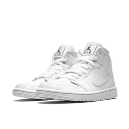 Air Jordan 1 Mid White Snakeskin (W)