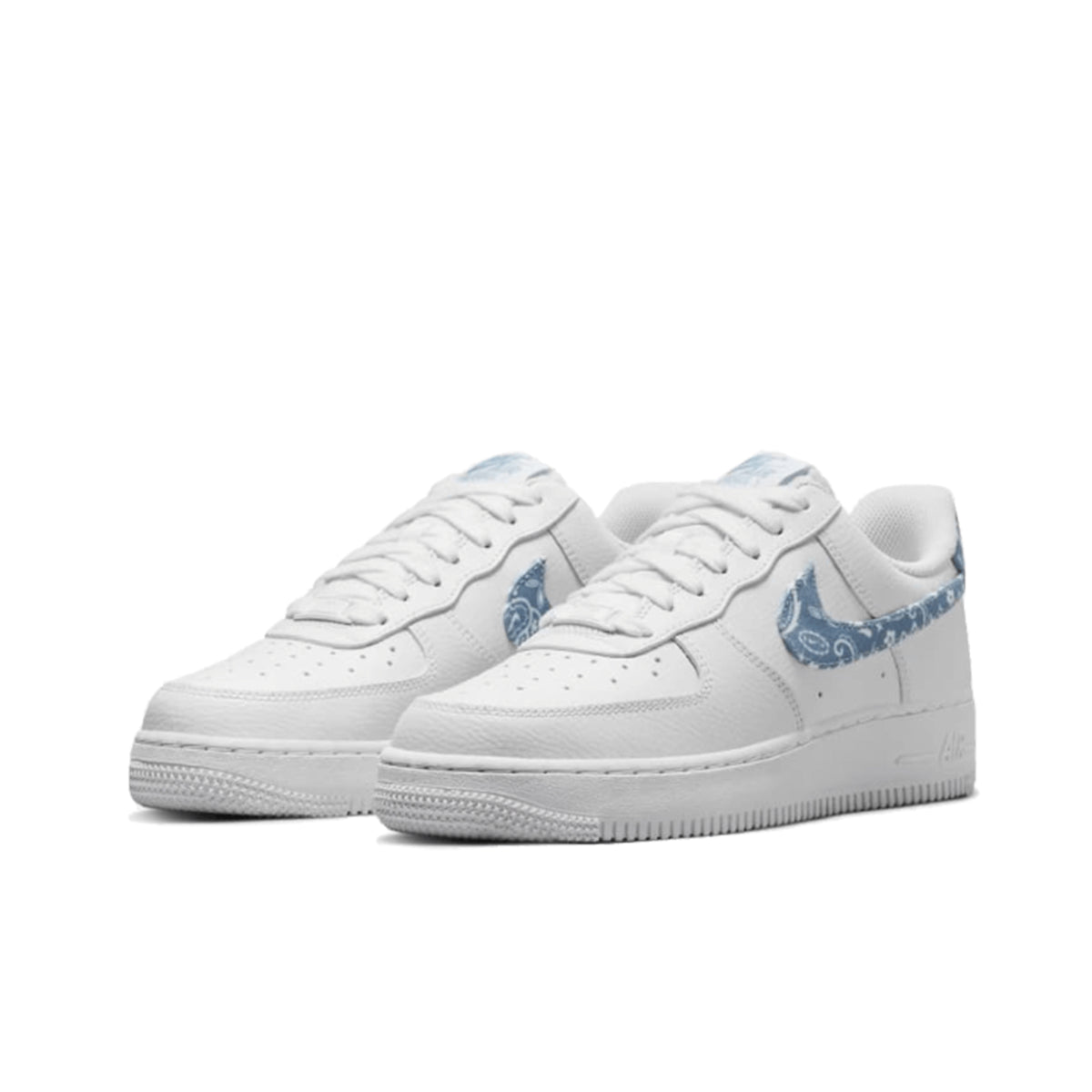 Nike Air Force 1 Low Essential White Worn Blue Paisley
