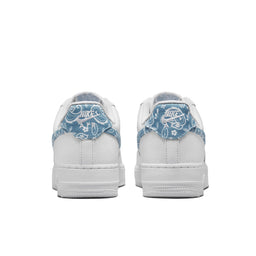 Nike Air Force 1 Low Essential White Worn Blue Paisley