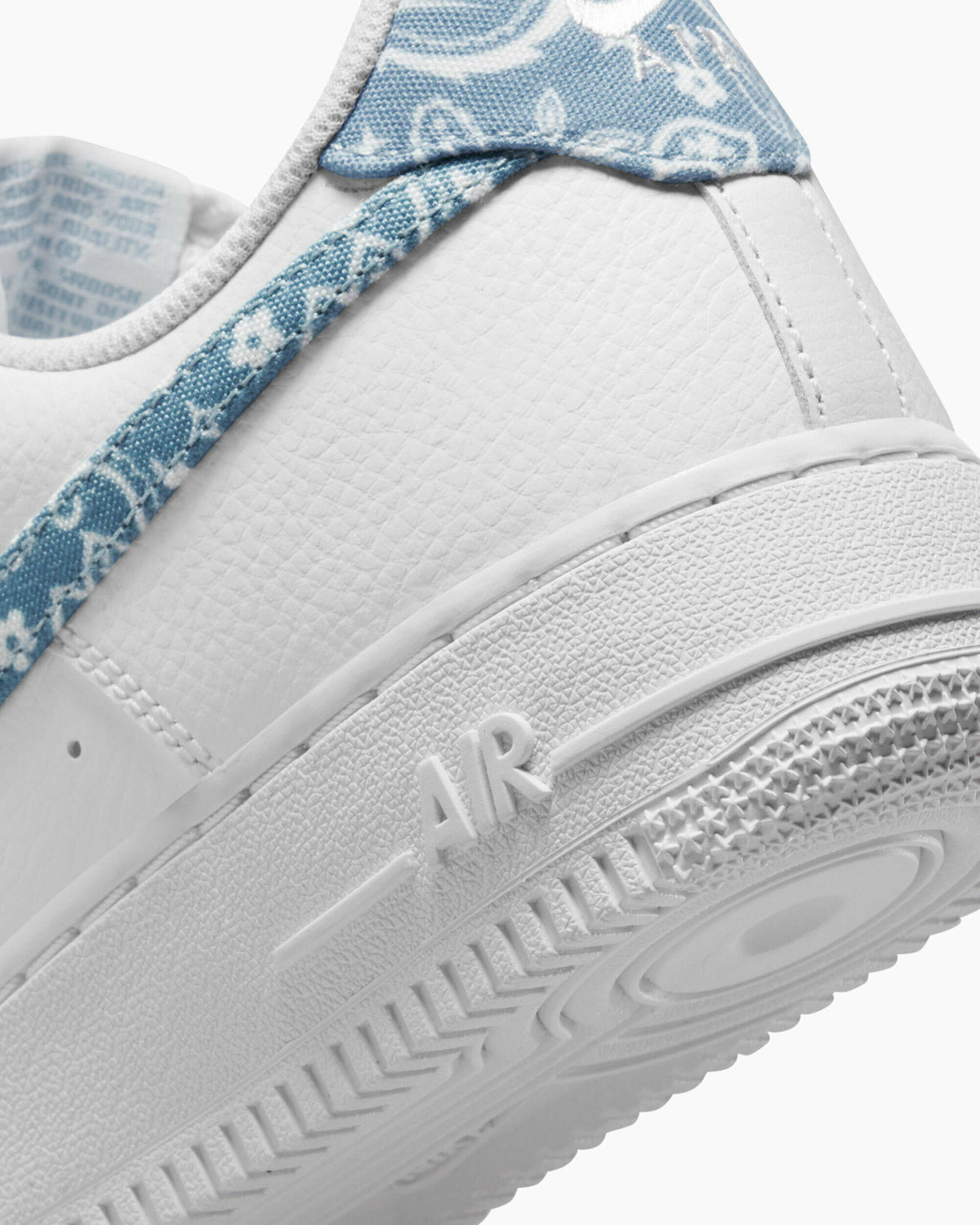 Nike Air Force 1 Low Essential White Worn Blue Paisley